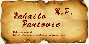 Mahailo Pantović vizit kartica